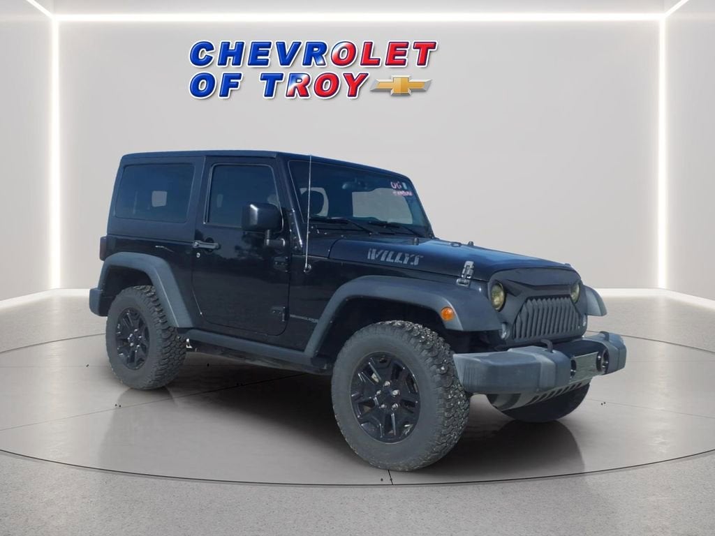 2018 Jeep Wrangler JK Willy Wheeler W 4x4 in Black — front three-quarter view