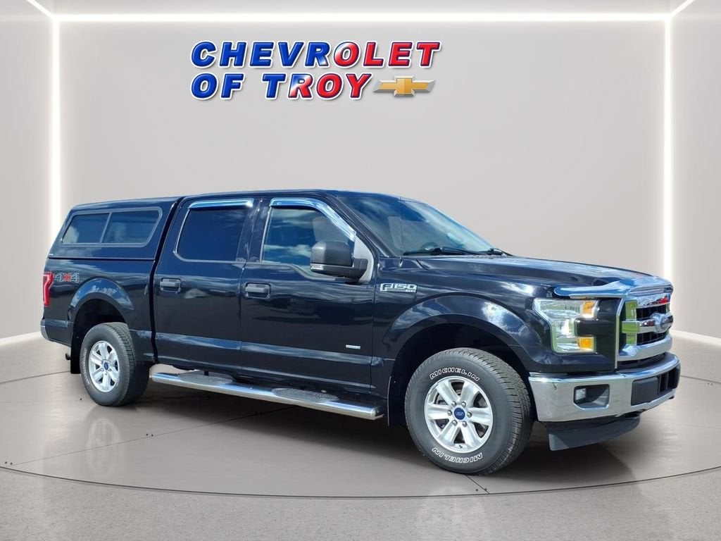2017 Ford F-150 XLT in Black — front three-quarter view