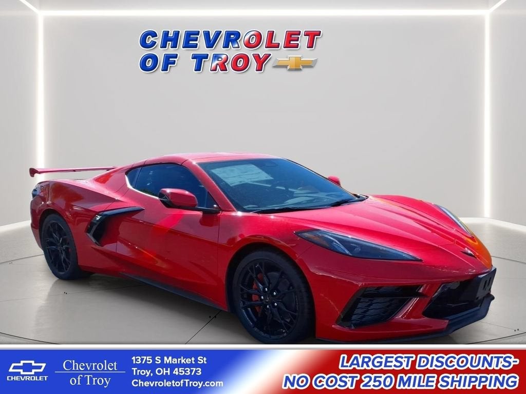 2026 Chevrolet Corvette Stingray 2LT in Torch Red — front three-quarter view