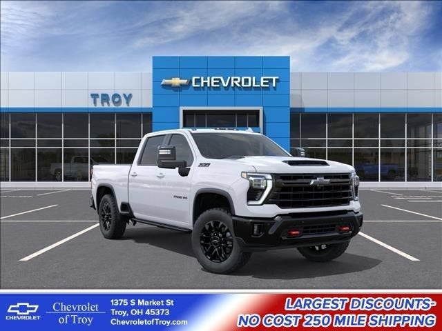 2026 Chevrolet Silverado 2500 HD LTZ in Summit White — front three-quarter view