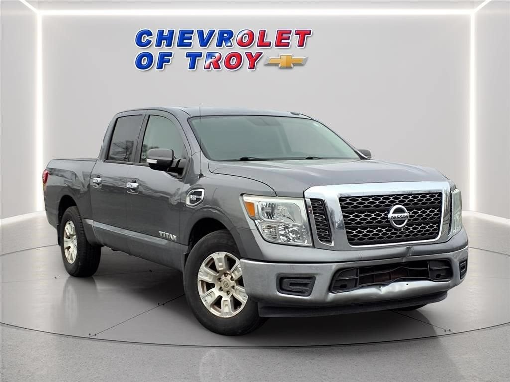 2017 Nissan TITAN SV in Gray — front three-quarter view