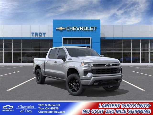 2026 Chevrolet Silverado 1500 RST in Sterling Gray Metallic — front three-quarter view