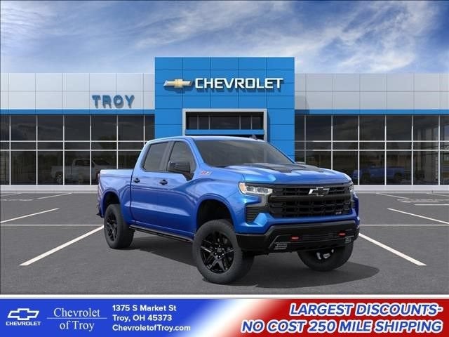 2026 Chevrolet Silverado 1500 LT Trail Boss in Riptide Blue Metallic — front three-quarter view