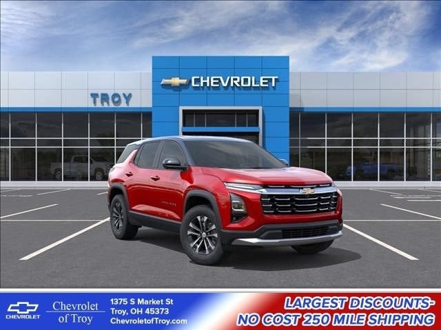 2027 Chevrolet Equinox FWD LT in Radiant Red Tintcoat — front three-quarter view