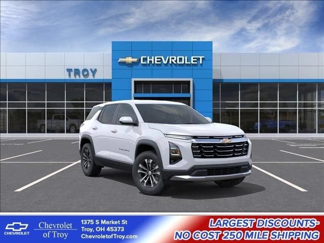 2027 Chevrolet Equinox LT in Summit White — front three-quarter view