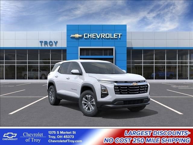2026 Chevrolet Equinox LT in Summit White — front three-quarter view