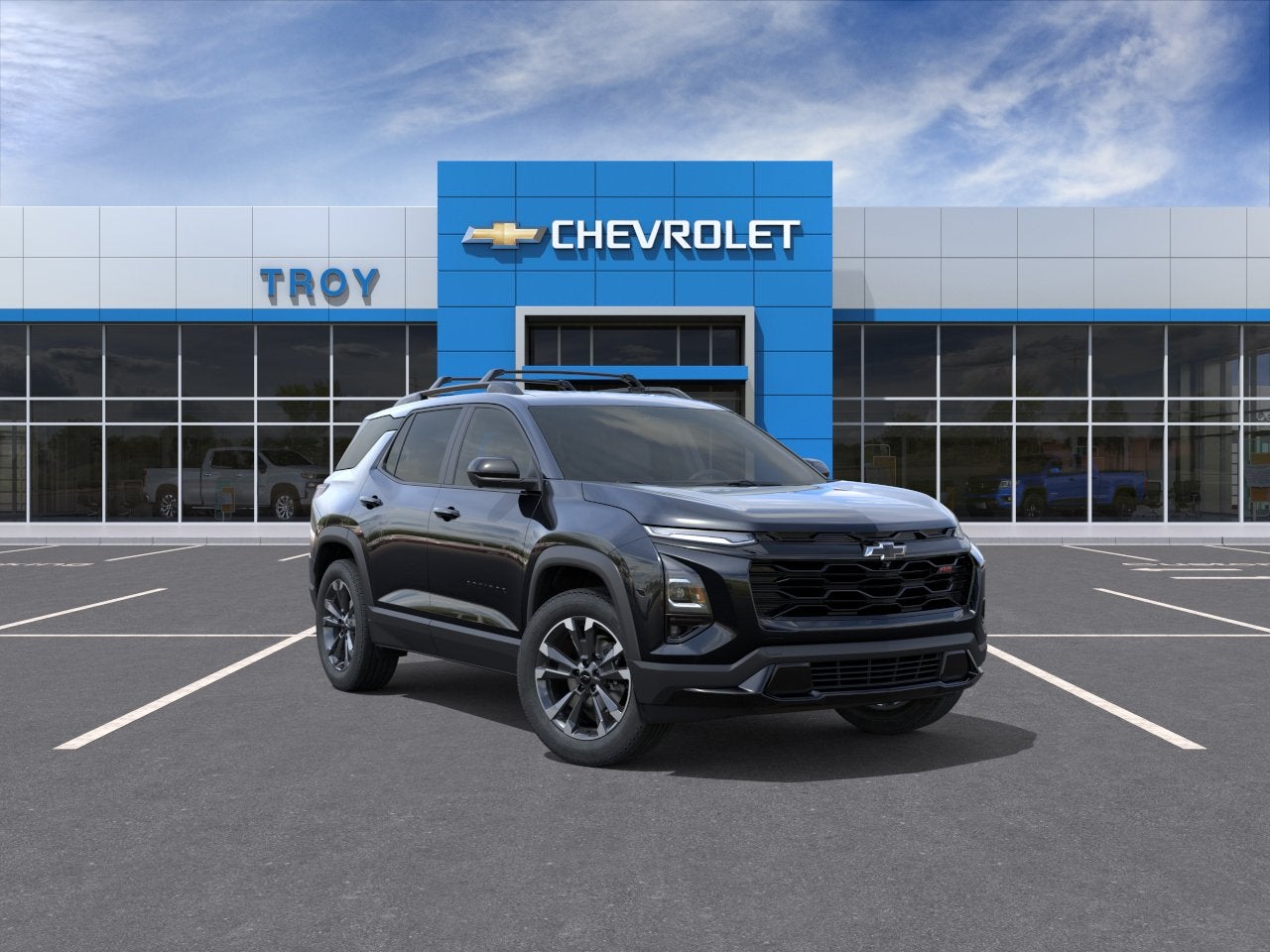 2026 Chevrolet Equinox RS in Mosaic Black Metallic — front three-quarter view