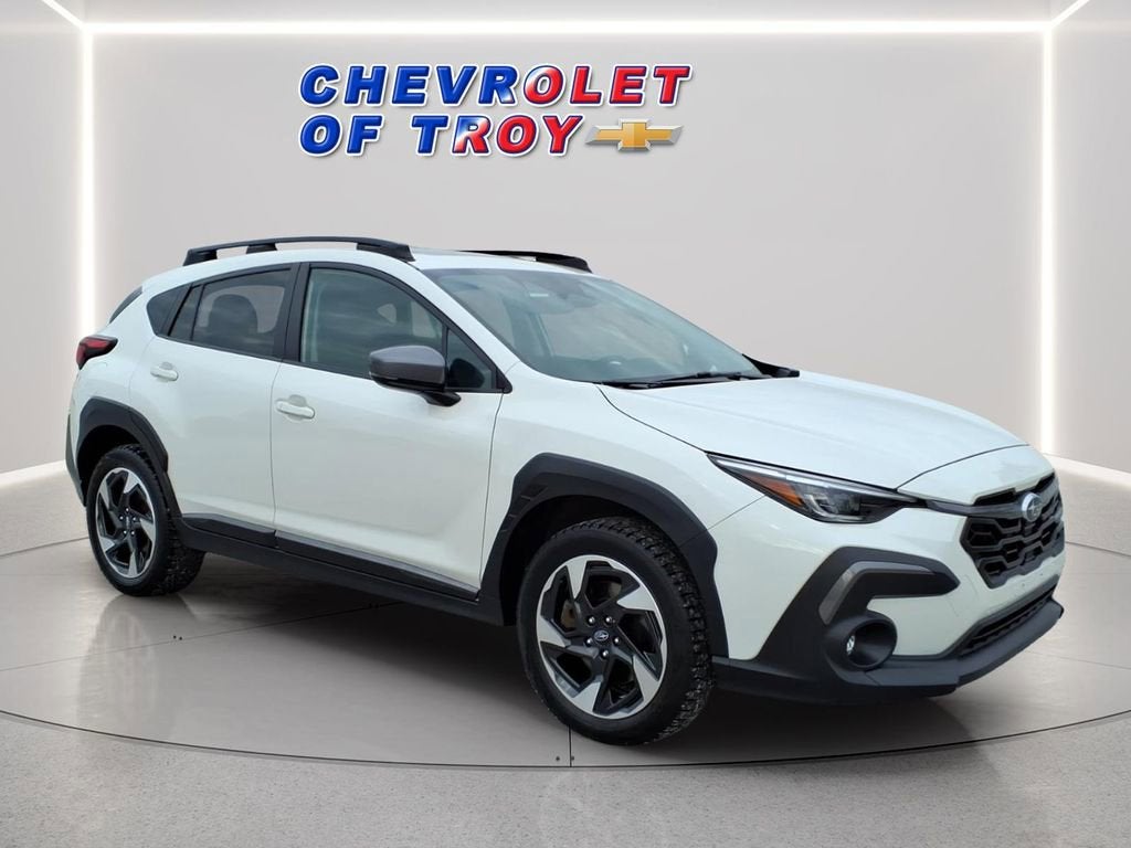 2024 Subaru Crosstrek Limited in White — front three-quarter view