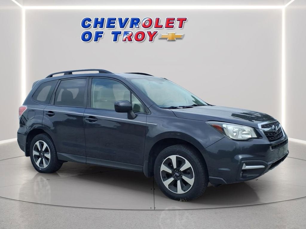 2017 Subaru Forester 2.5i Premium in Gray — front three-quarter view